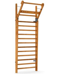 Cherrywood 14 rung WallBar (Oxbridge) with outward folding top rung.