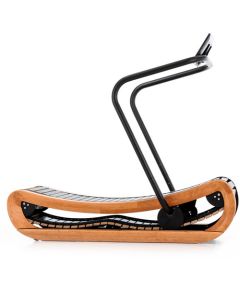 Naturally rich in colour the Cherry Wood of the Oxbridge Sprintbok Self Powered Commercial Curved Treadmill is stunning.