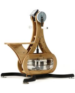 The WaterGrinder Oak - Crafetd from European Oak and using the patented waterrower drum and paddle for constantly variable water resistance