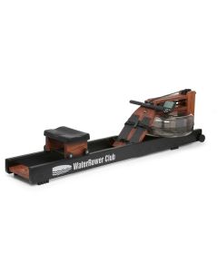 The WaterRower CLub model - Ash wood with blag stained side rails and a deep Rosewood stain to all other wooden components.