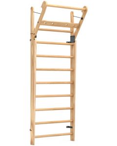 WaterRower WallBar Natural Ash 10 Rung Swedish Ladder from GymRats UK